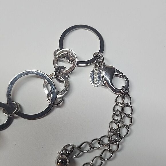Silver Circle Link Necklace - Picture 2 of 3